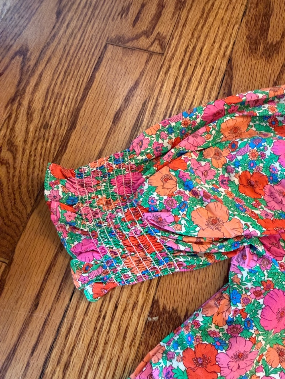J Crew Liberty Print Bright Floral Short-Sleeve Blouse - Picture 4 of 7